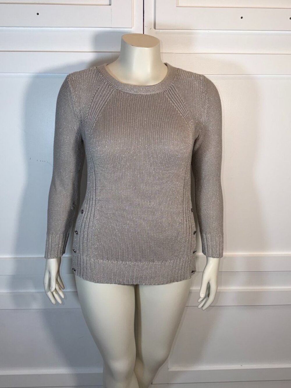 Tribal Knit Sweater Women’s L Beige